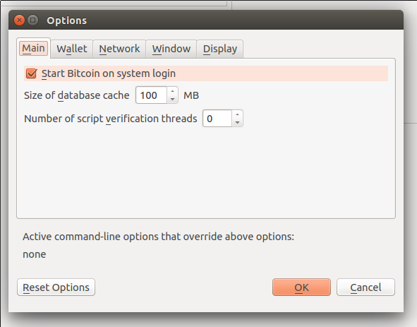 Choosing to start Fabcoin Core at login