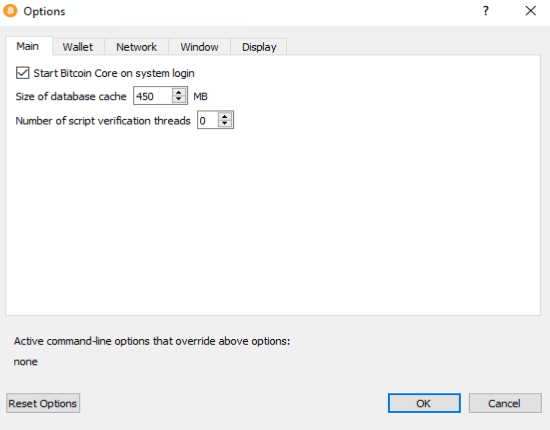 Choosing to start Fabcoin Core at login